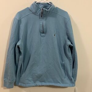 Nautica Men’s quarter zip pullover Size XL light blue very good cond make offer!